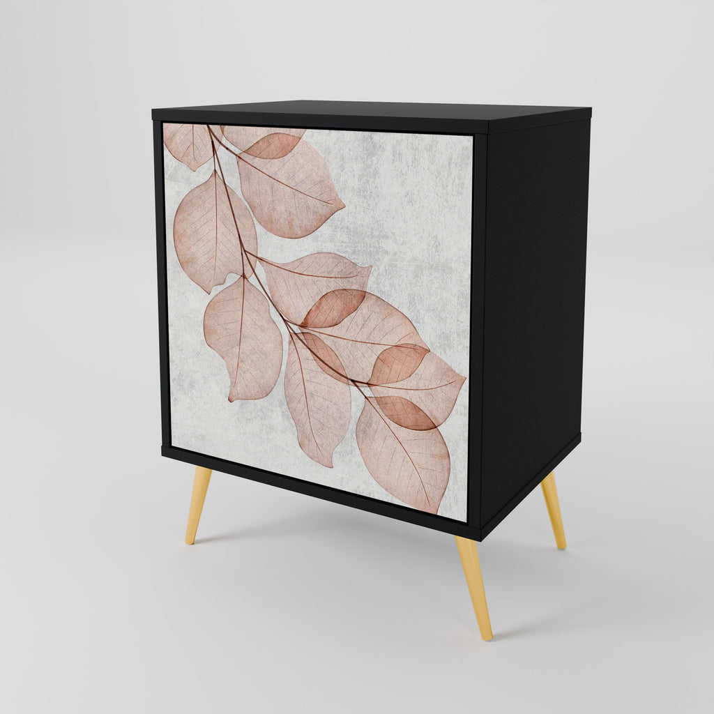 AUTUMN FRAGILITY 1-Door Sideboard in Black Finish