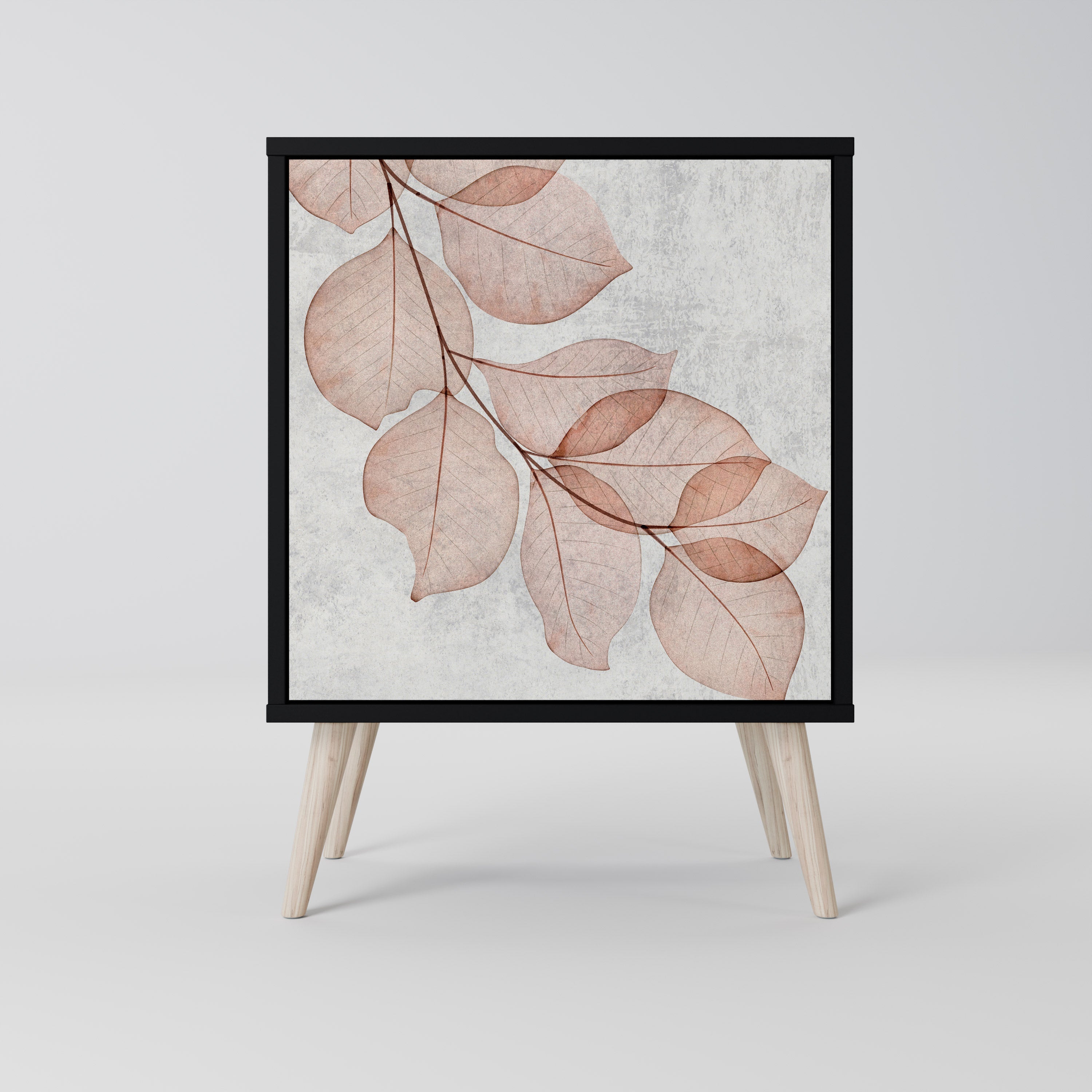 AUTUMN FRAGILITY Aparador de 1 Porta em Acabamento Preto