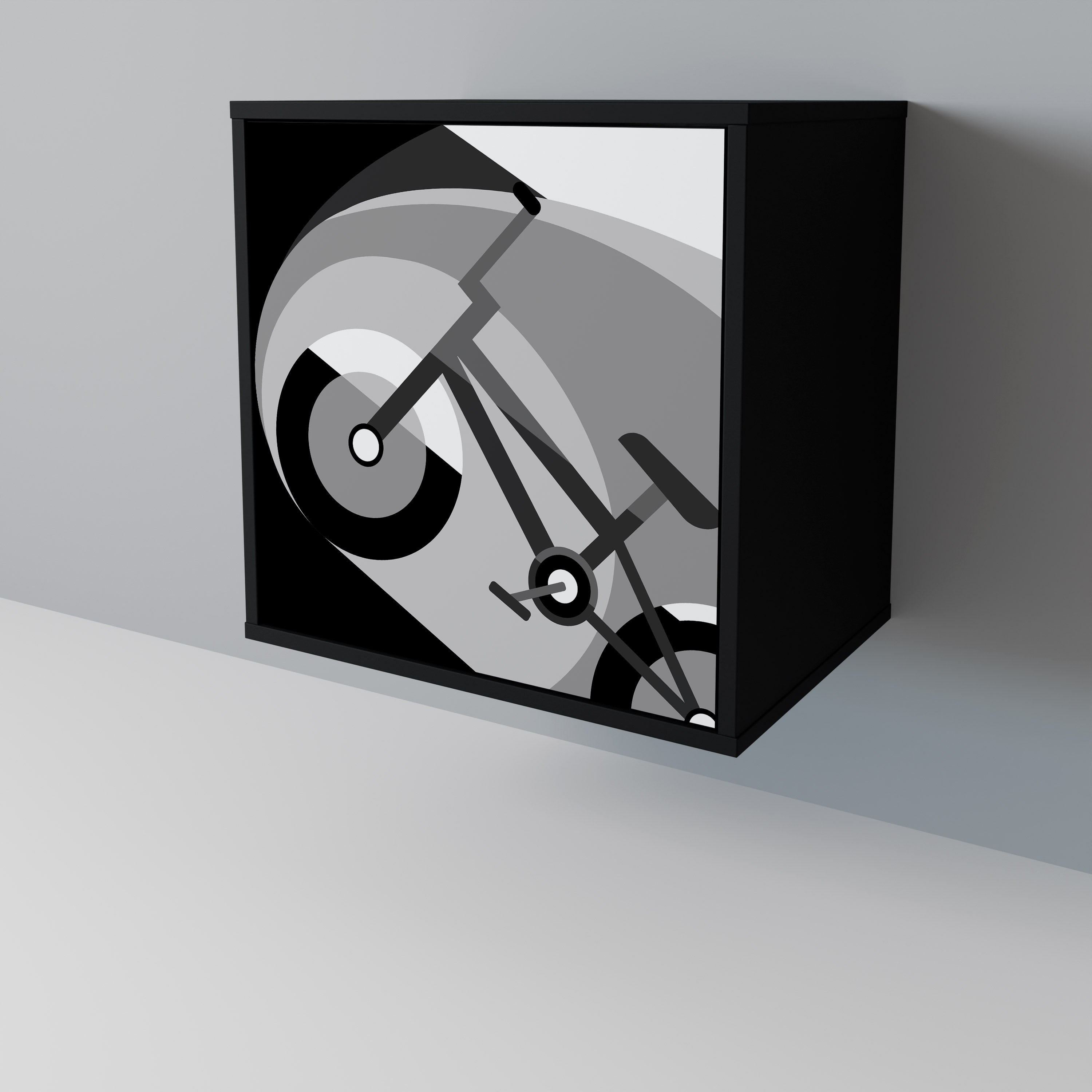 BIKE ENERGY Aparador de 1 Porta em Acabamento Preto