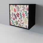 AUTUMN SUNDRIES Aparador de 1 Porta em Acabamento Preto