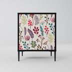 AUTUMN SUNDRIES Aparador de 1 Porta em Acabamento Preto