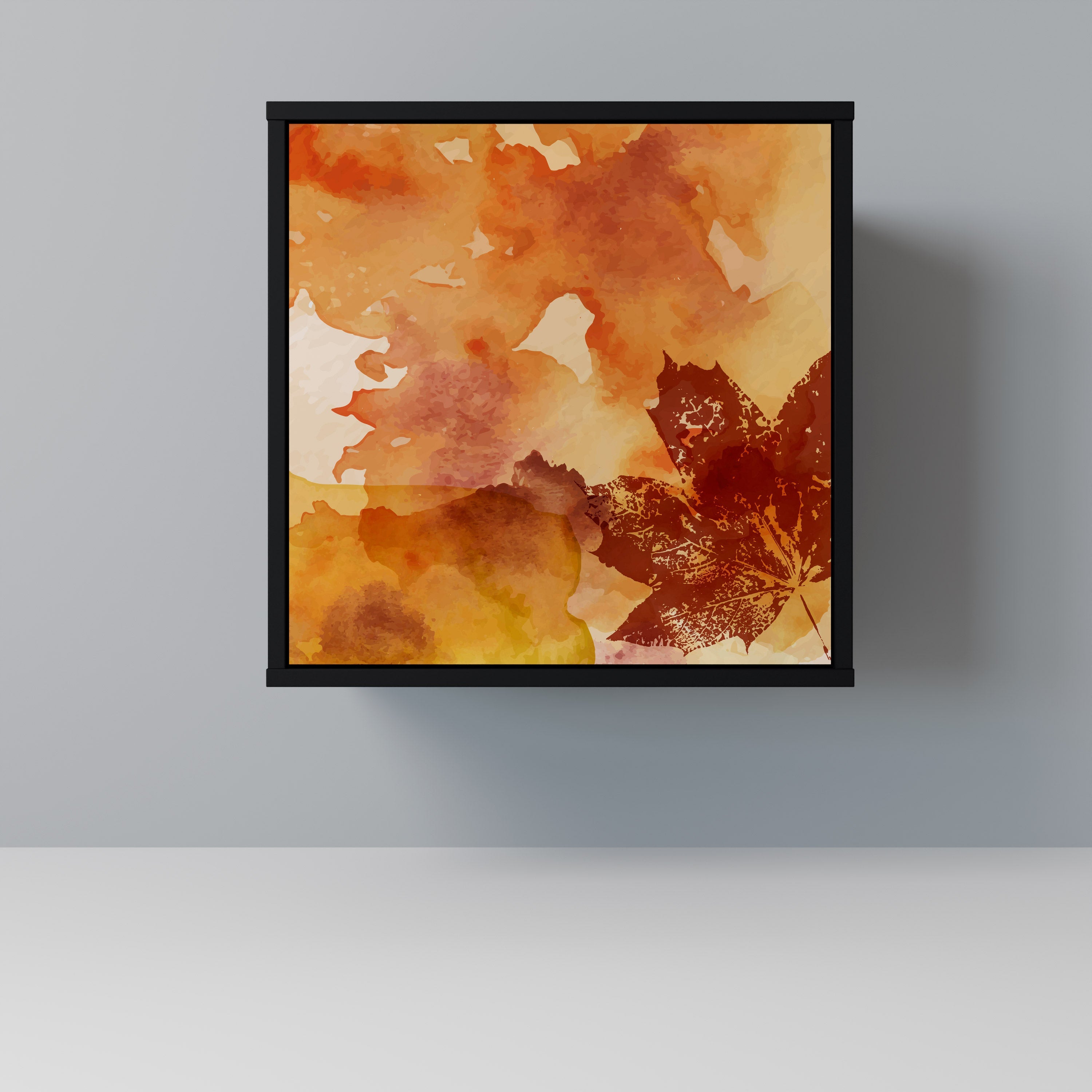 TRACES OF AUTUMN Aparador de 1 Porta em Acabamento Preto