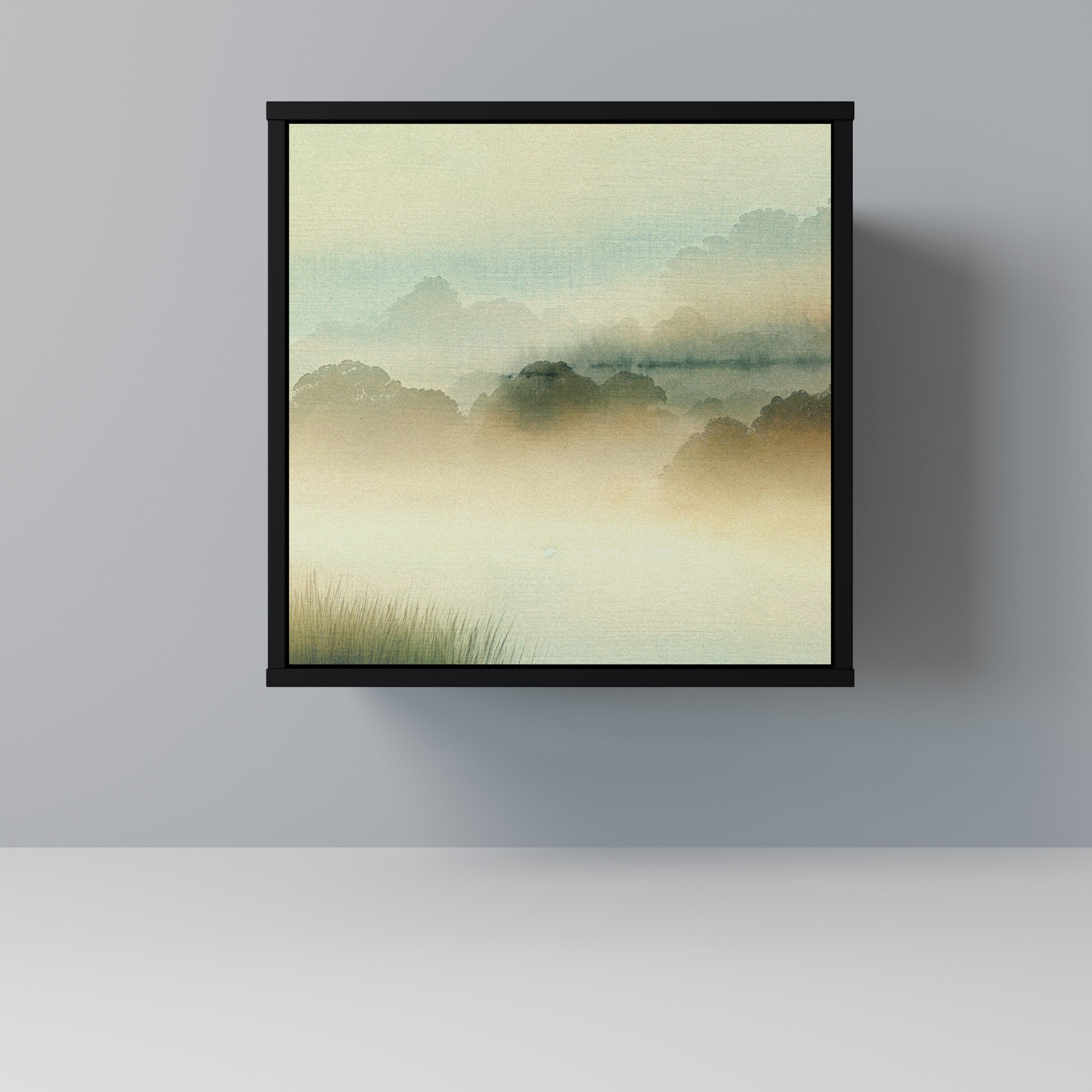 MORNING BY THE LAKE Aparador de 1 Porta em Acabamento Preto