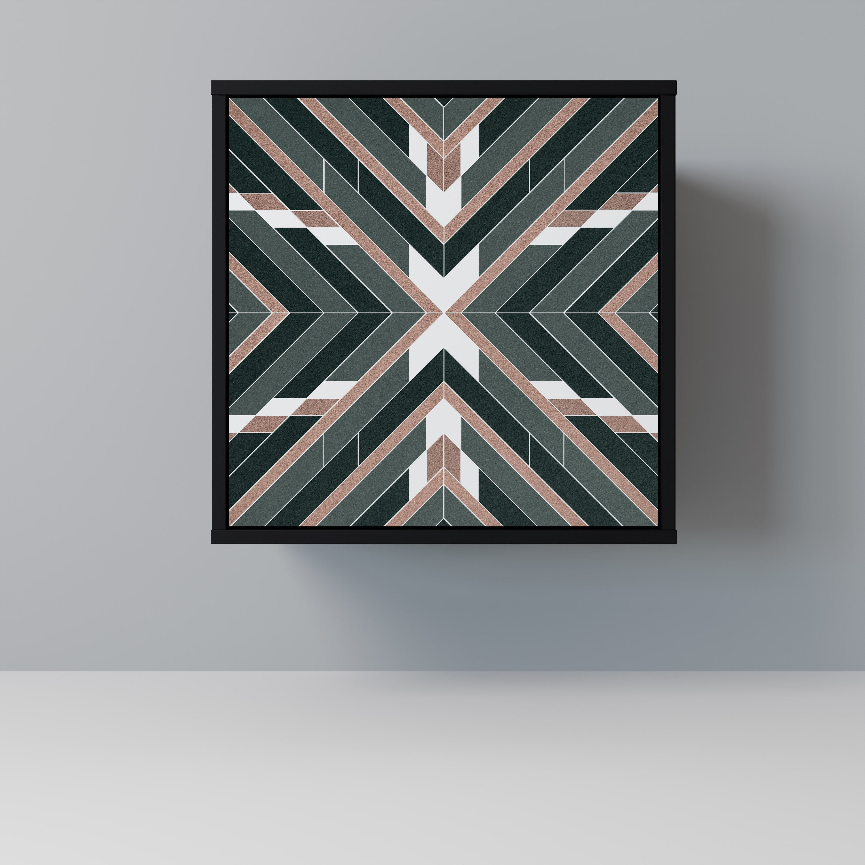 DIMENSION DELIGHTS Aparador de 1 Porta em Acabamento Preto