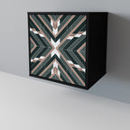 DIMENSION DELIGHTS Aparador de 1 Porta em Acabamento Preto