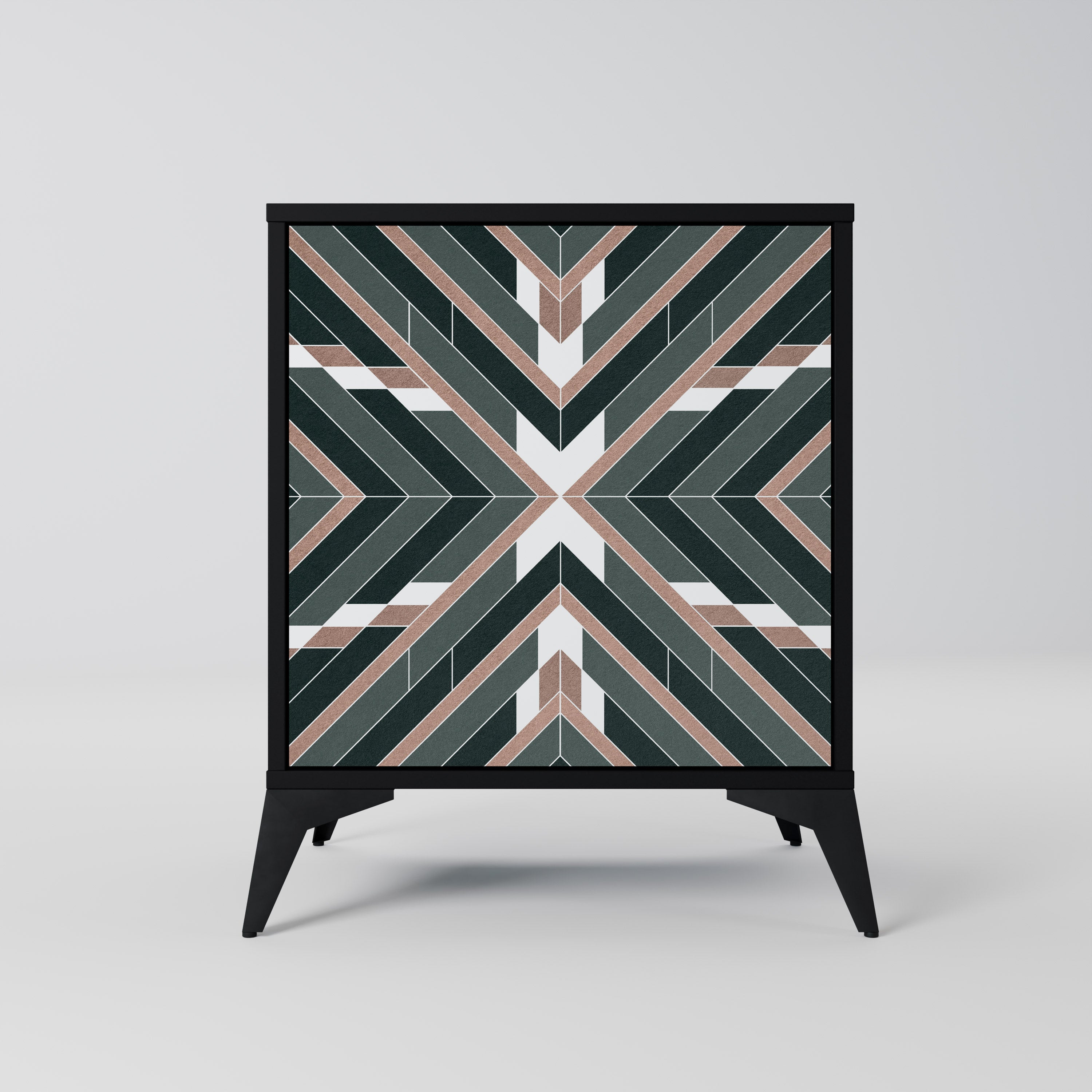 DIMENSION DELIGHTS Aparador de 1 Porta em Acabamento Preto