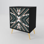 DIMENSION DELIGHTS Aparador de 1 Porta em Acabamento Preto