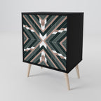 DIMENSION DELIGHTS Aparador de 1 Porta em Acabamento Preto