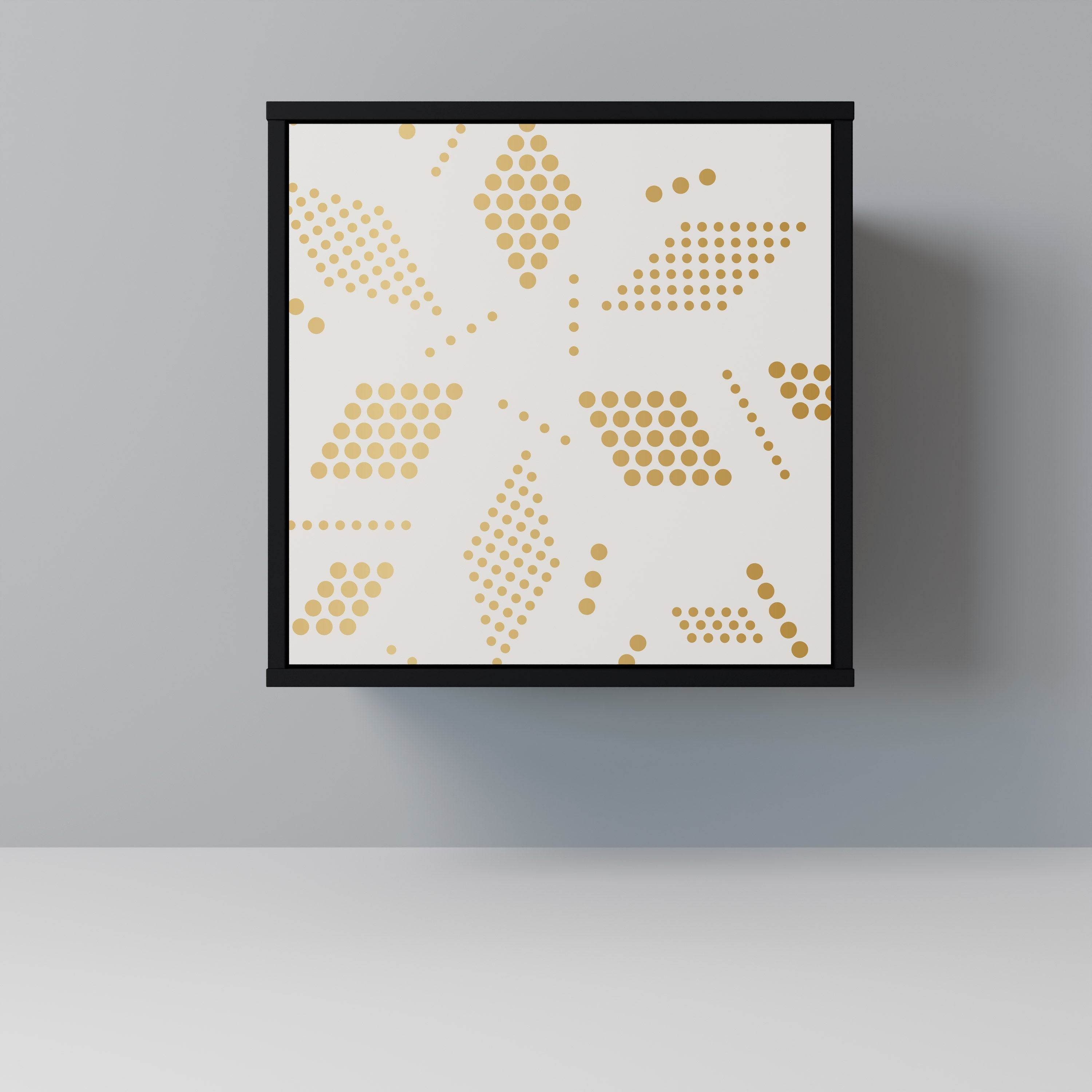 SPOTTED DAZE Aparador de 1 Porta em Acabamento Preto