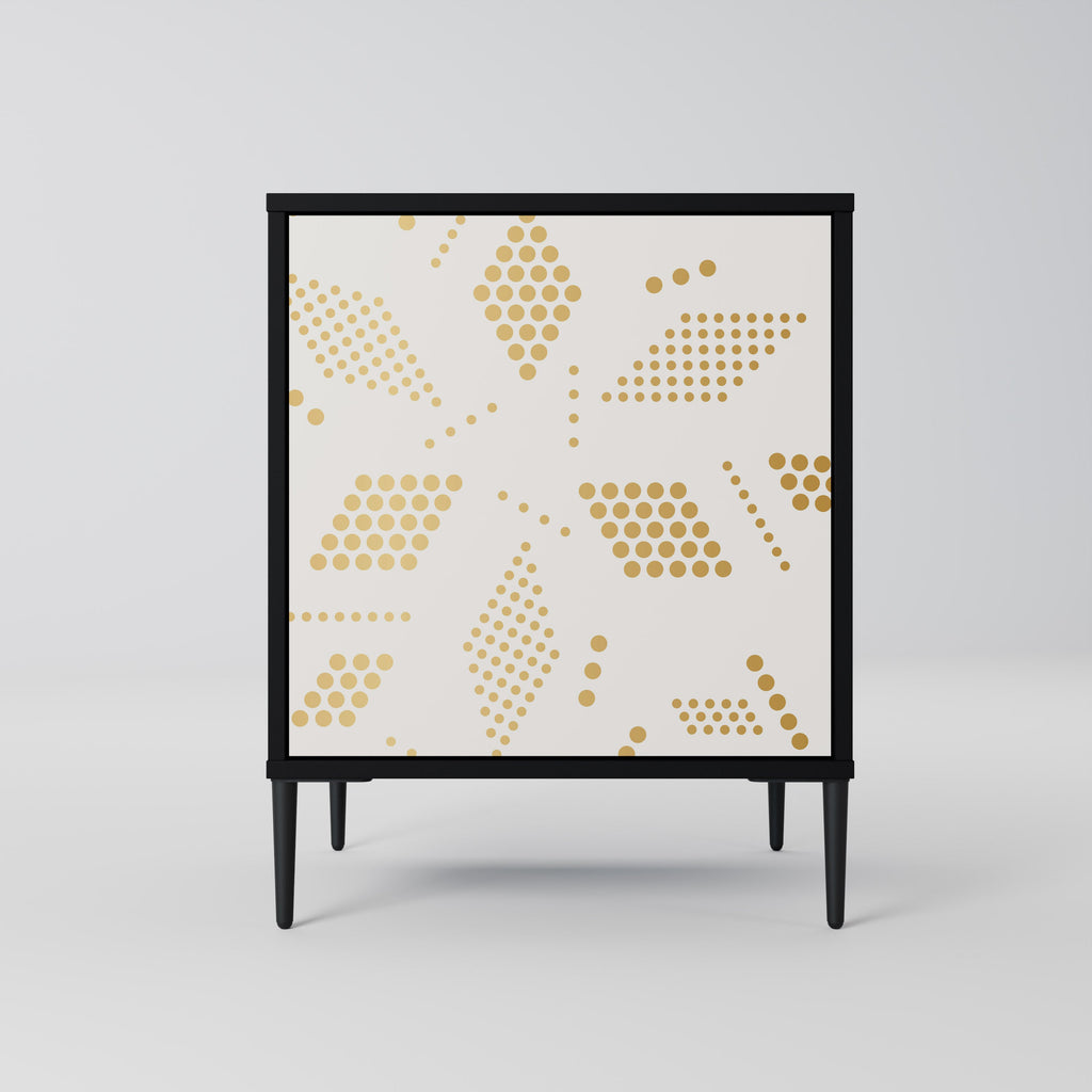 SPOTTED DAZE Aparador de 1 Porta em Acabamento Preto