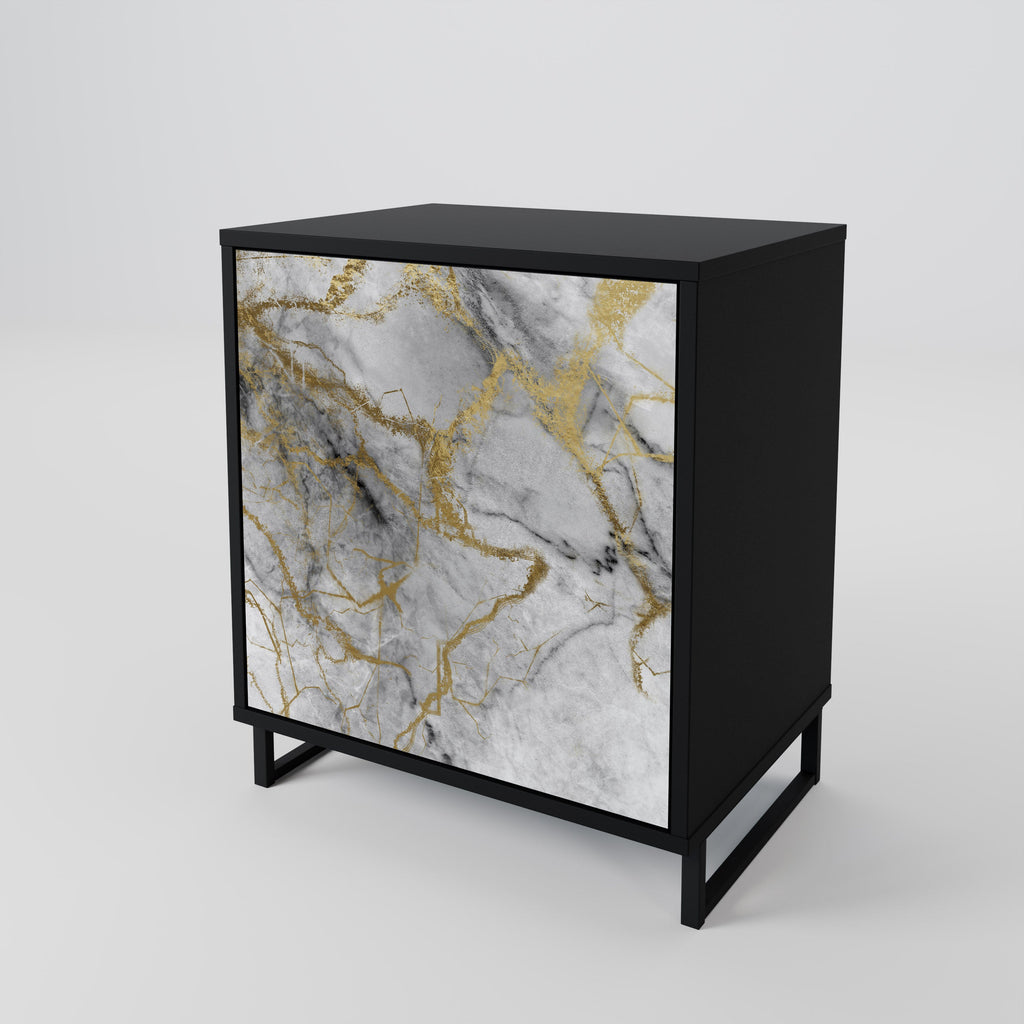 TIMELESS GLIDE Aparador de 1 Porta em Acabamento Preto