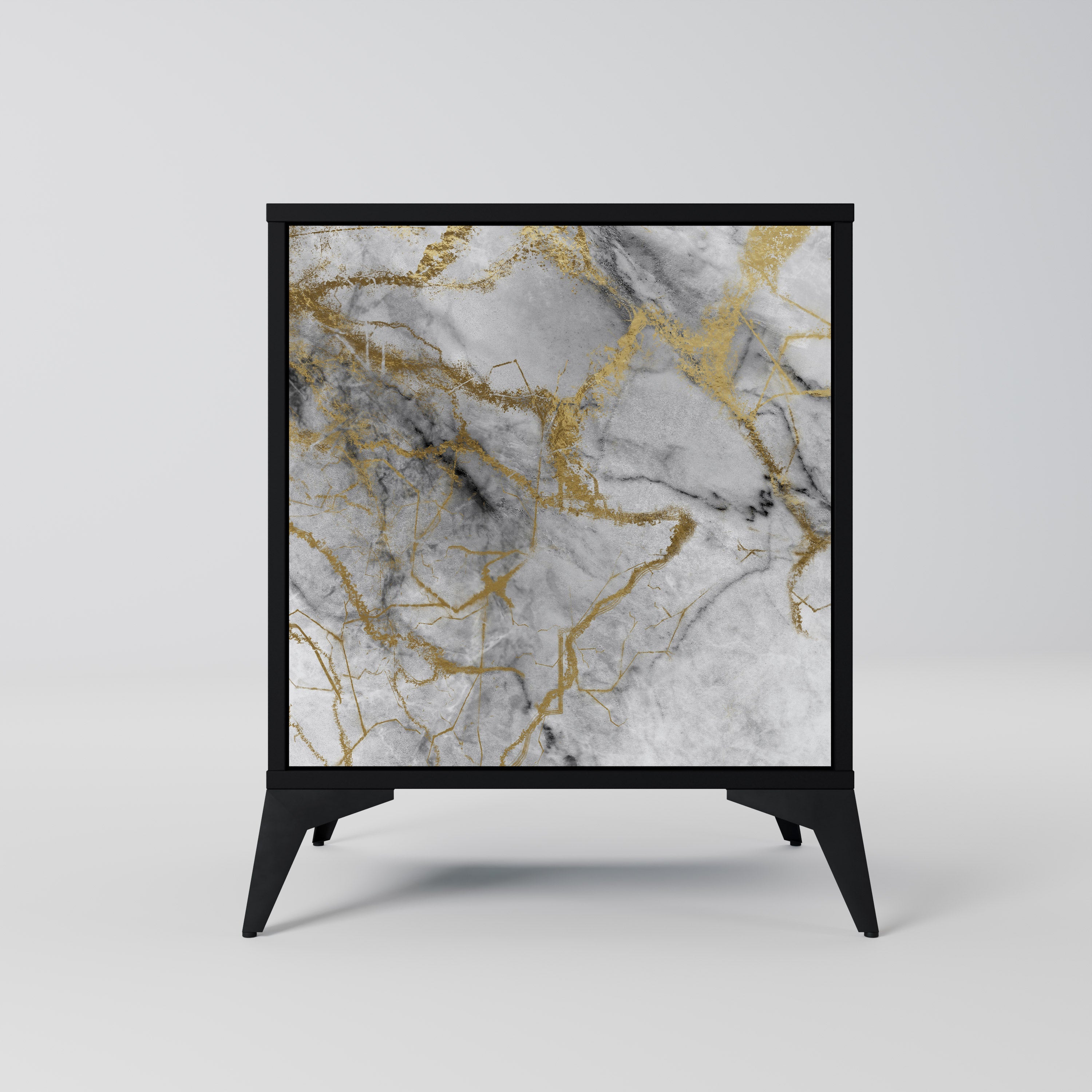 TIMELESS GLIDE Aparador de 1 Porta em Acabamento Preto