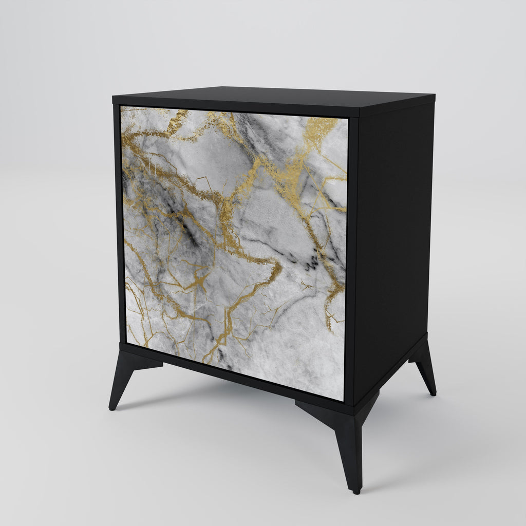 TIMELESS GLIDE Aparador de 1 Porta em Acabamento Preto