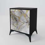 TIMELESS GLIDE Aparador de 1 Porta em Acabamento Preto