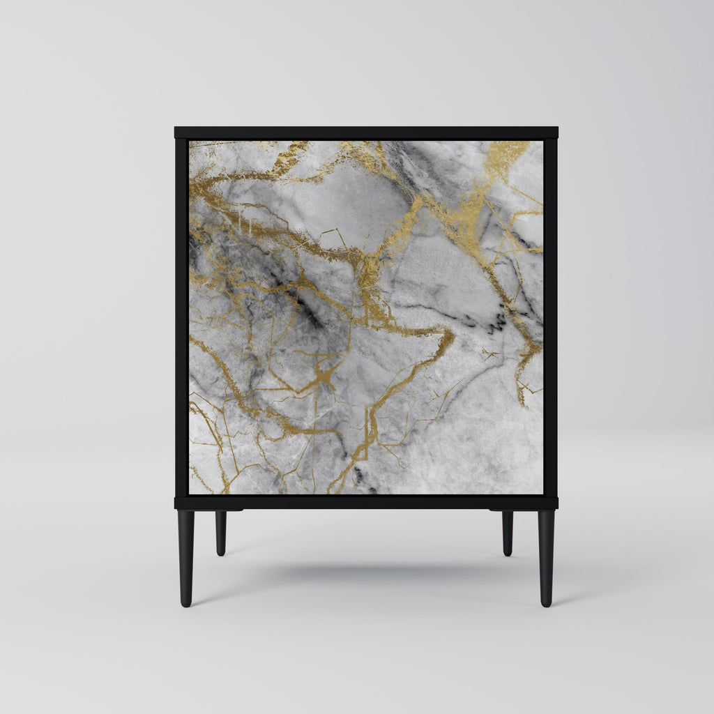 TIMELESS GLIDE Aparador de 1 Porta em Acabamento Preto