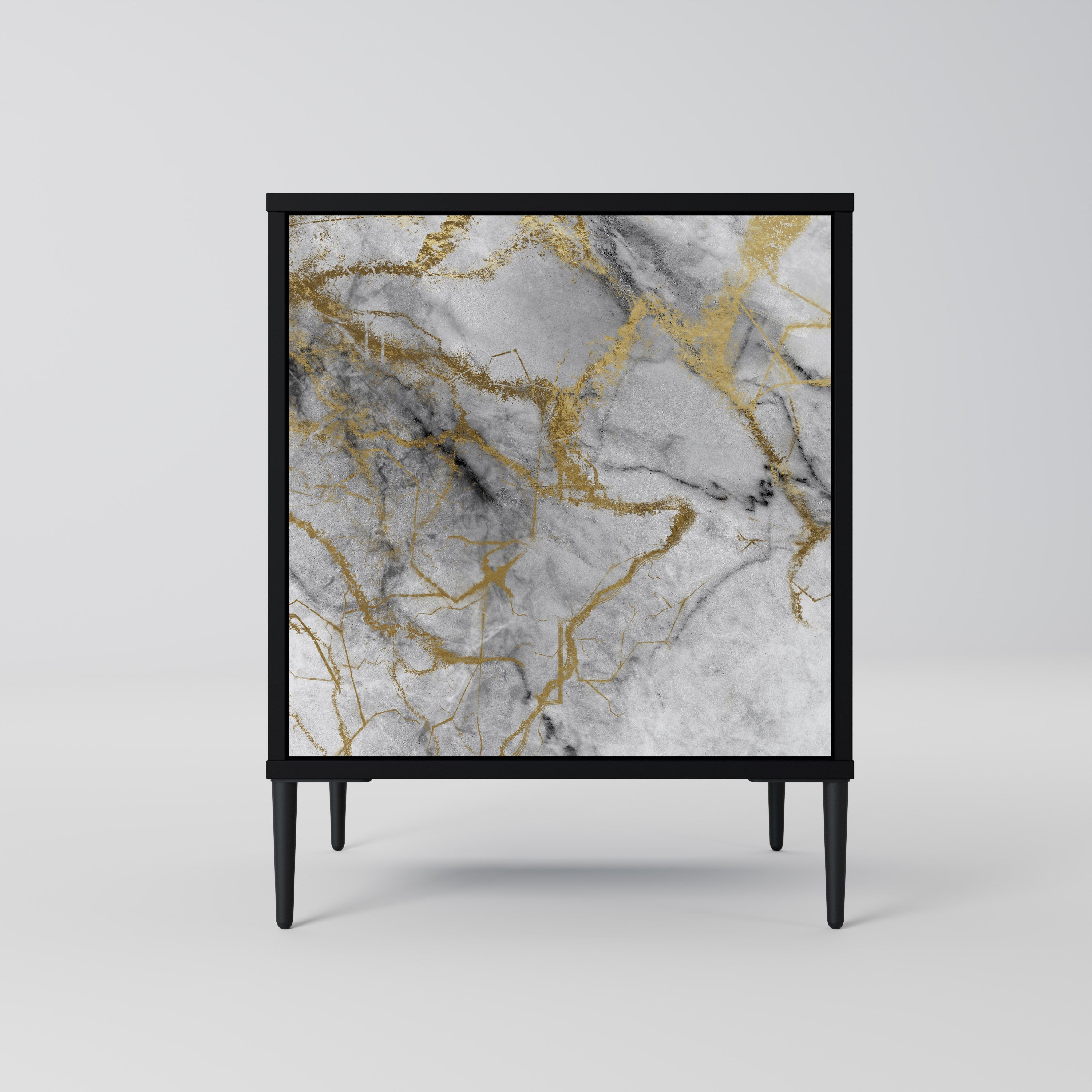 TIMELESS GLIDE Aparador de 1 Porta em Acabamento Preto