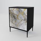 TIMELESS GLIDE Aparador de 1 Porta em Acabamento Preto