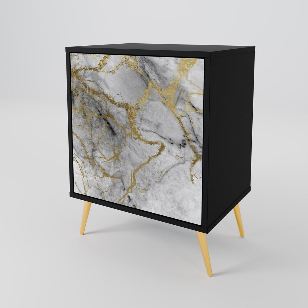 TIMELESS GLIDE Aparador de 1 Porta em Acabamento Preto