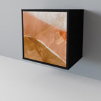 SANDHILLS SPLENDOUR Aparador de 1 Porta em Acabamento Preto