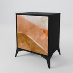 SANDHILLS SPLENDOUR Aparador de 1 Porta em Acabamento Preto