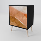 SANDHILLS SPLENDOUR Aparador de 1 Porta em Acabamento Preto