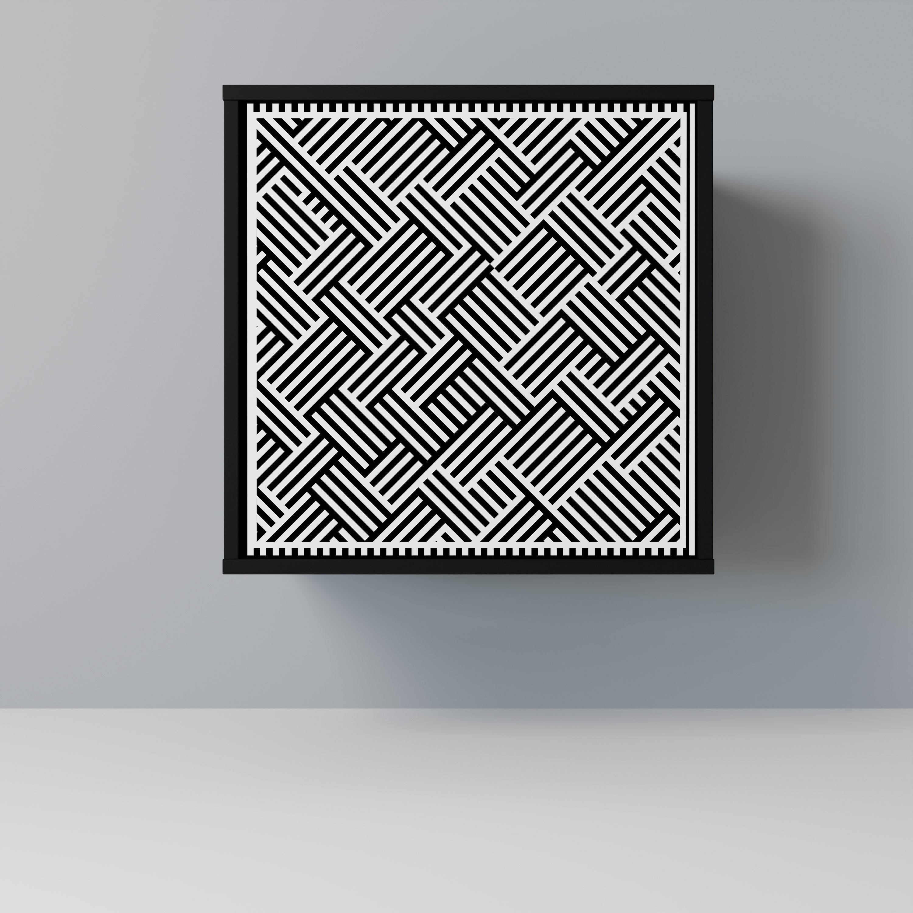 TEMPORARY SEQUENCE Aparador de 1 Porta em Acabamento Preto