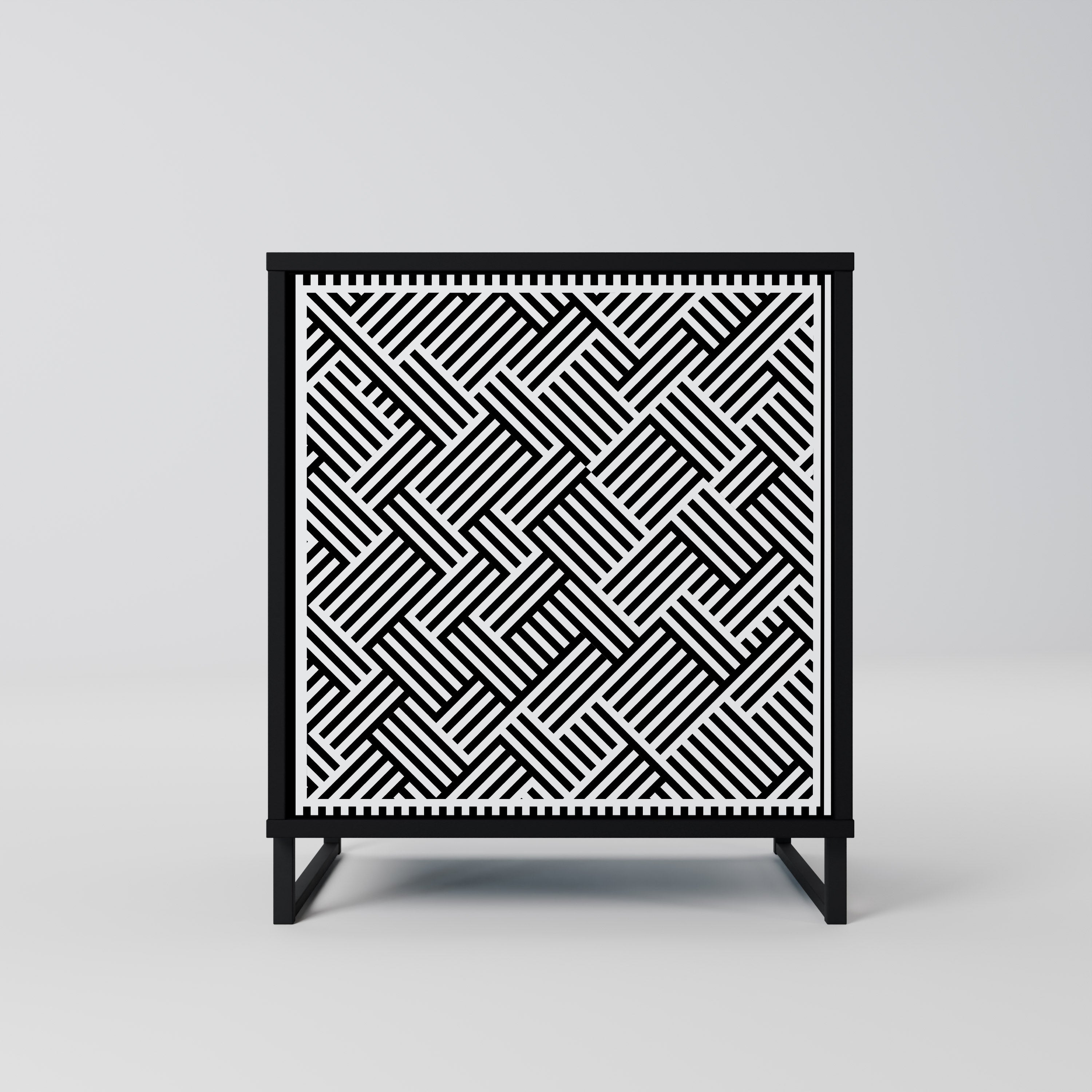 TEMPORARY SEQUENCE Aparador de 1 Porta em Acabamento Preto