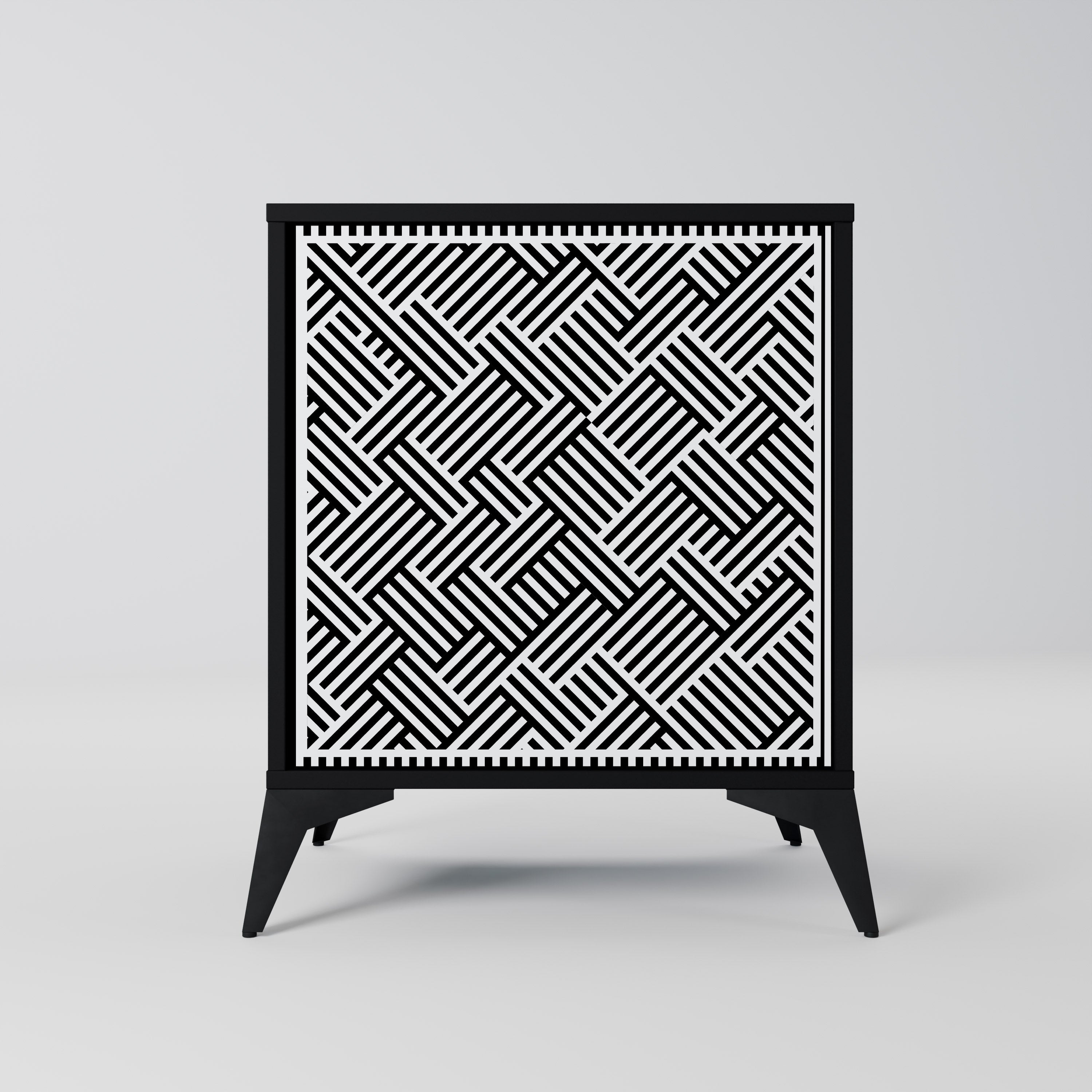 TEMPORARY SEQUENCE Aparador de 1 Porta em Acabamento Preto