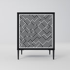 TEMPORARY SEQUENCE Aparador de 1 Porta em Acabamento Preto