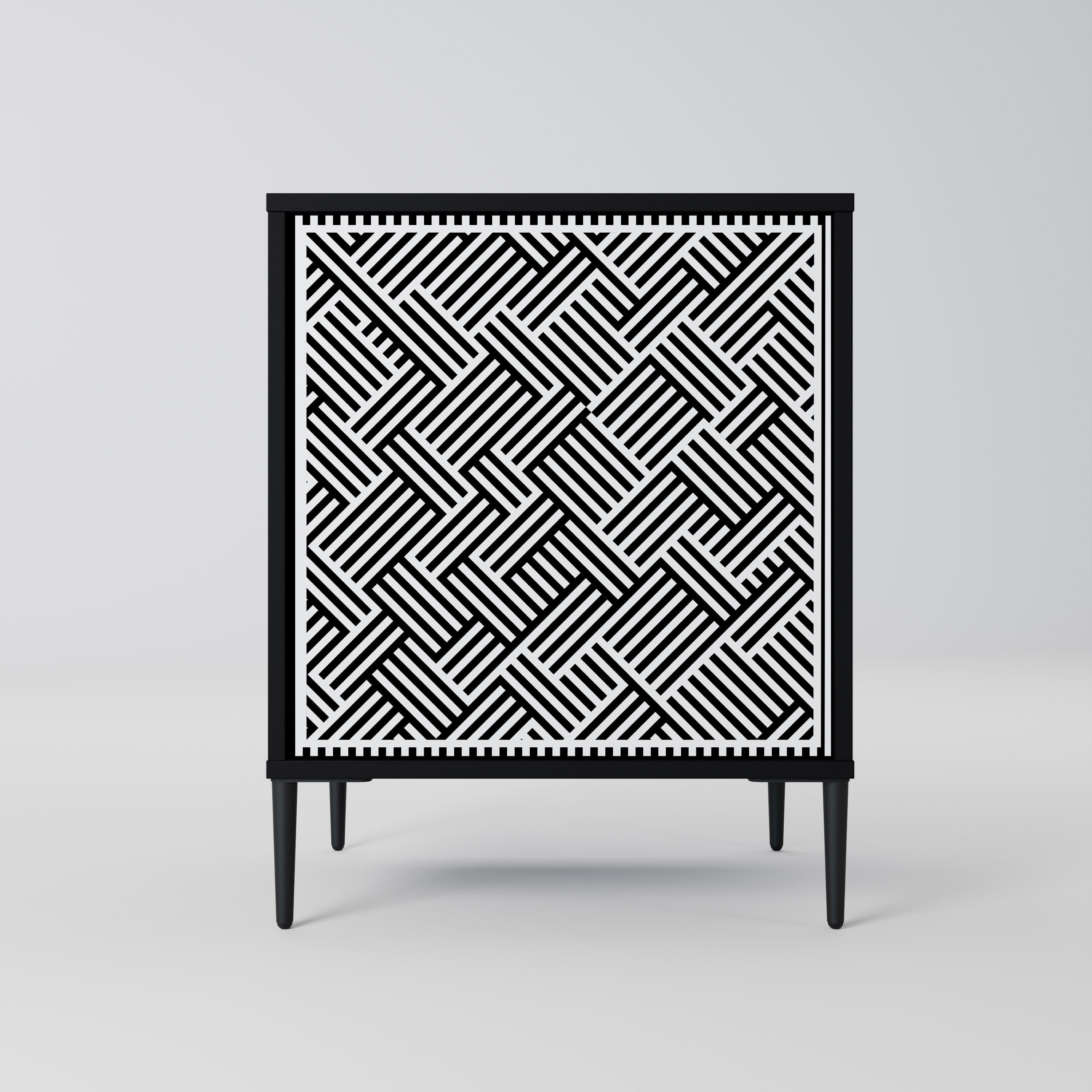 TEMPORARY SEQUENCE Aparador de 1 Porta em Acabamento Preto