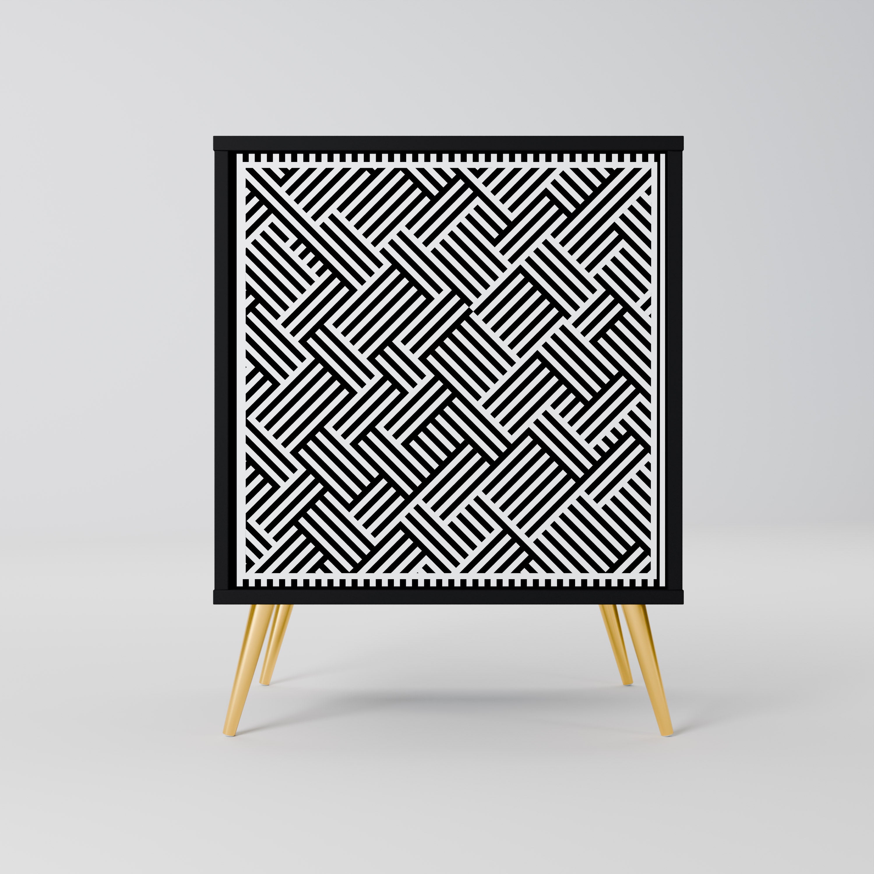 TEMPORARY SEQUENCE Aparador de 1 Porta em Acabamento Preto