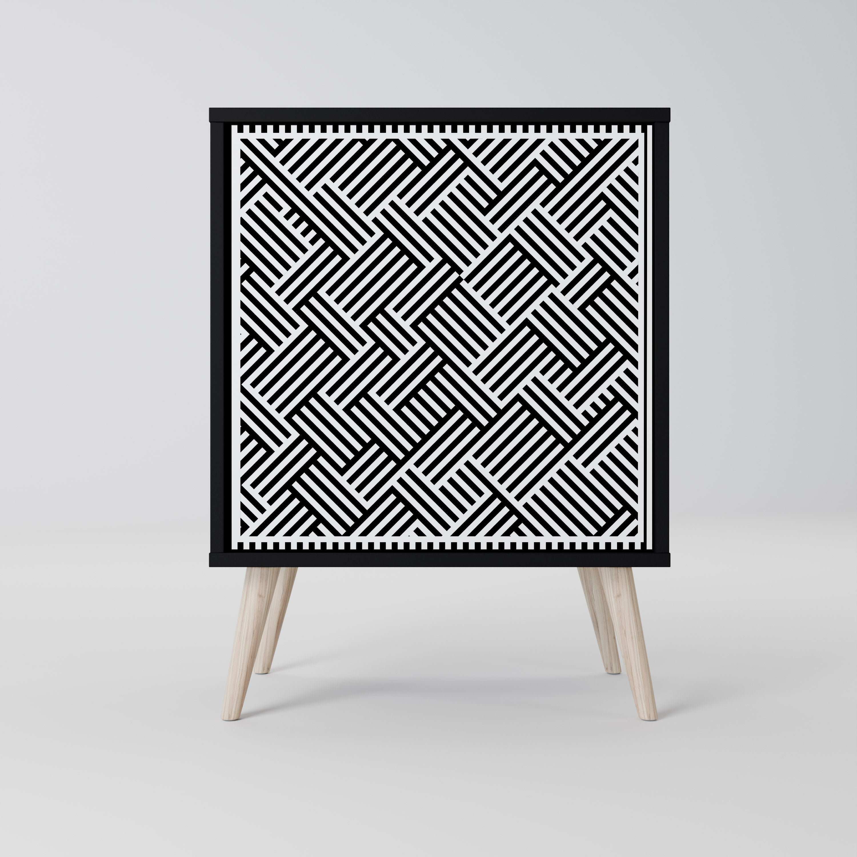 TEMPORARY SEQUENCE Aparador de 1 Porta em Acabamento Preto