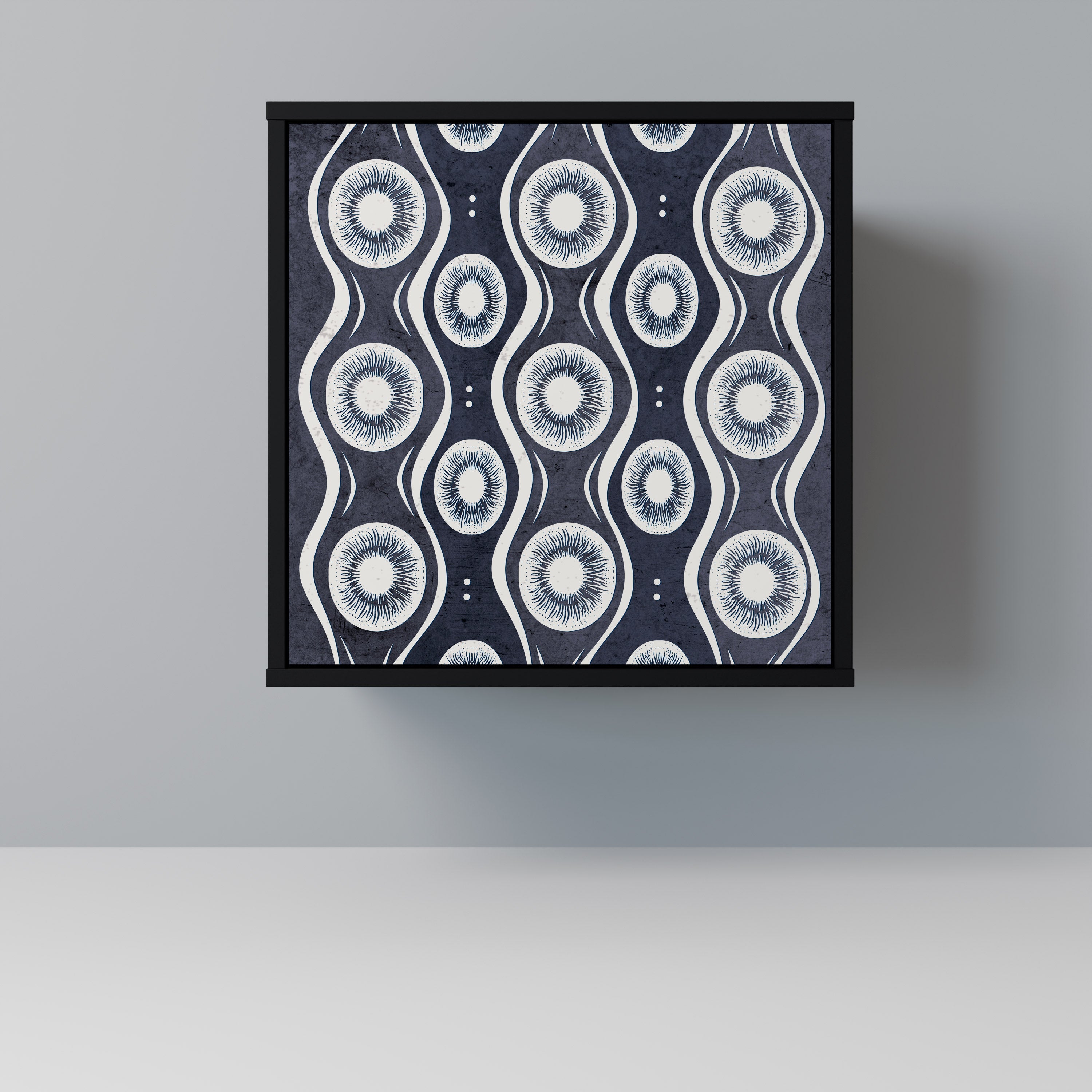 GRAPHITE EYES Aparador de 1 Porta em Acabamento Preto