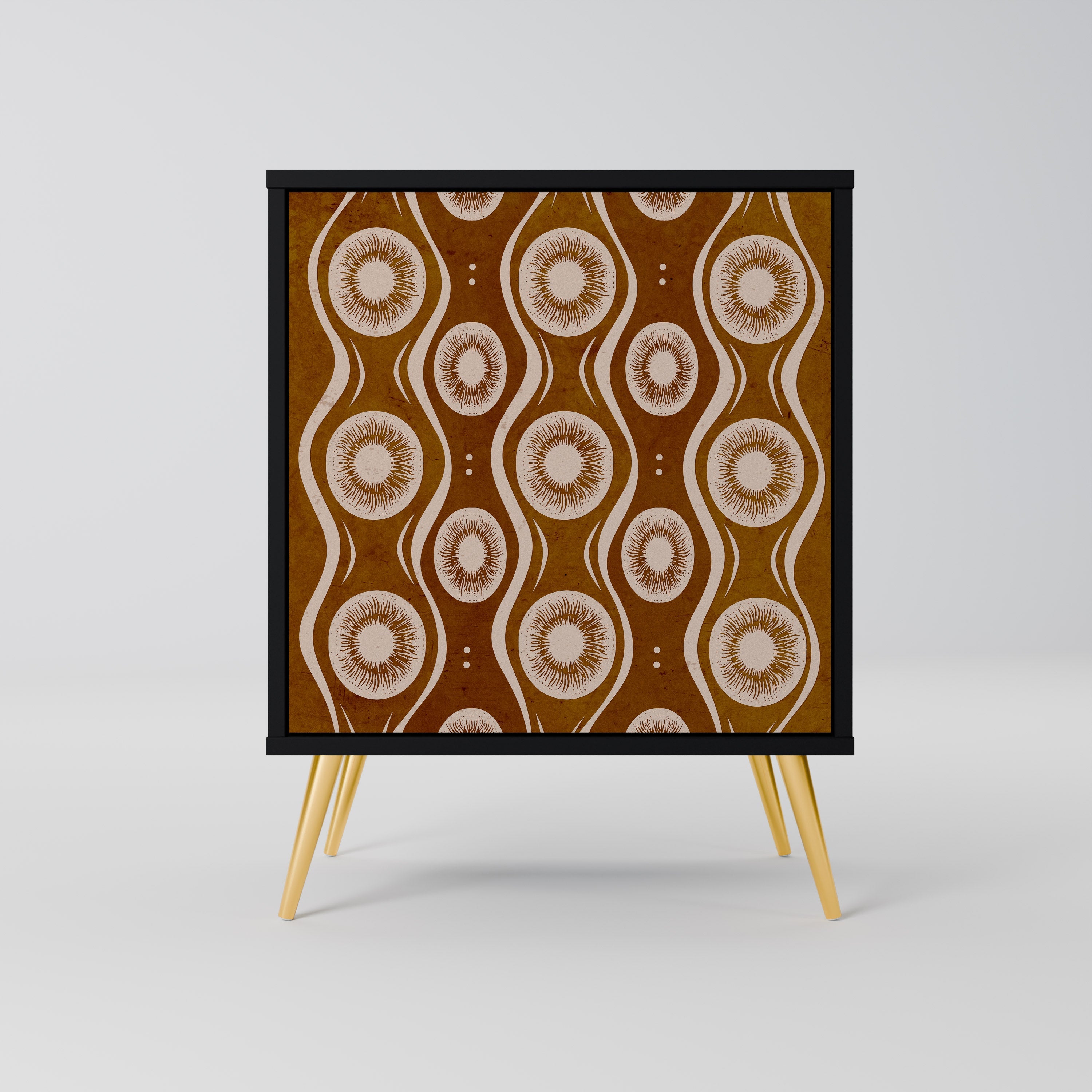 BROWN EYES Aparador de 1 Porta em Acabamento Preto