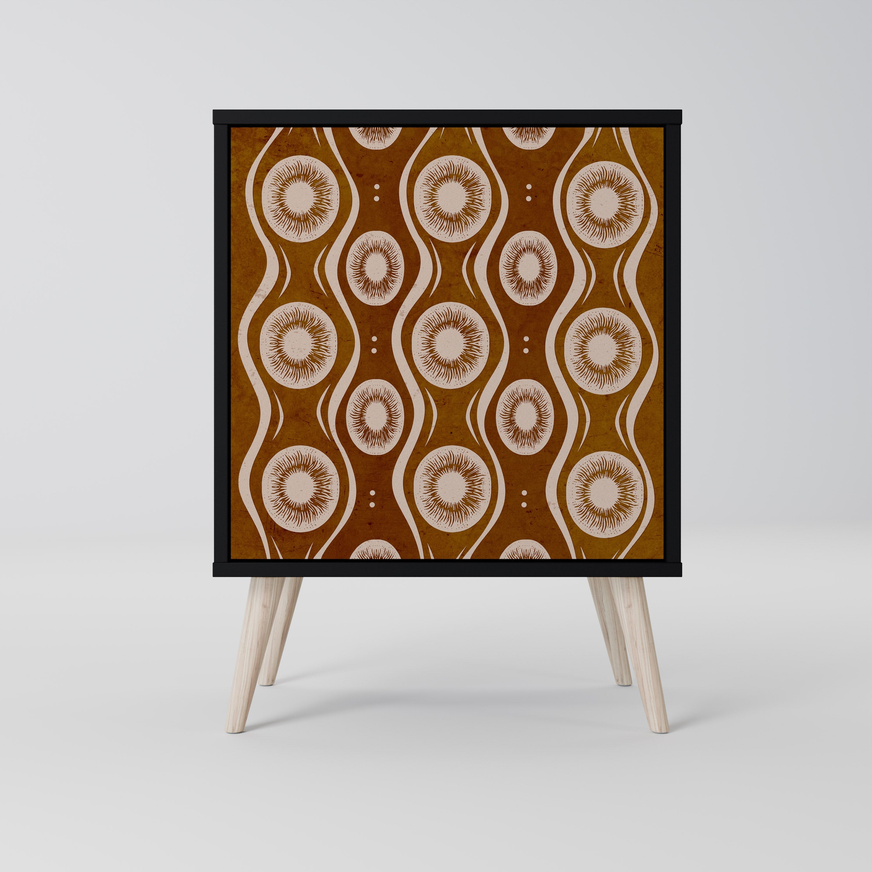 BROWN EYES Aparador de 1 Porta em Acabamento Preto