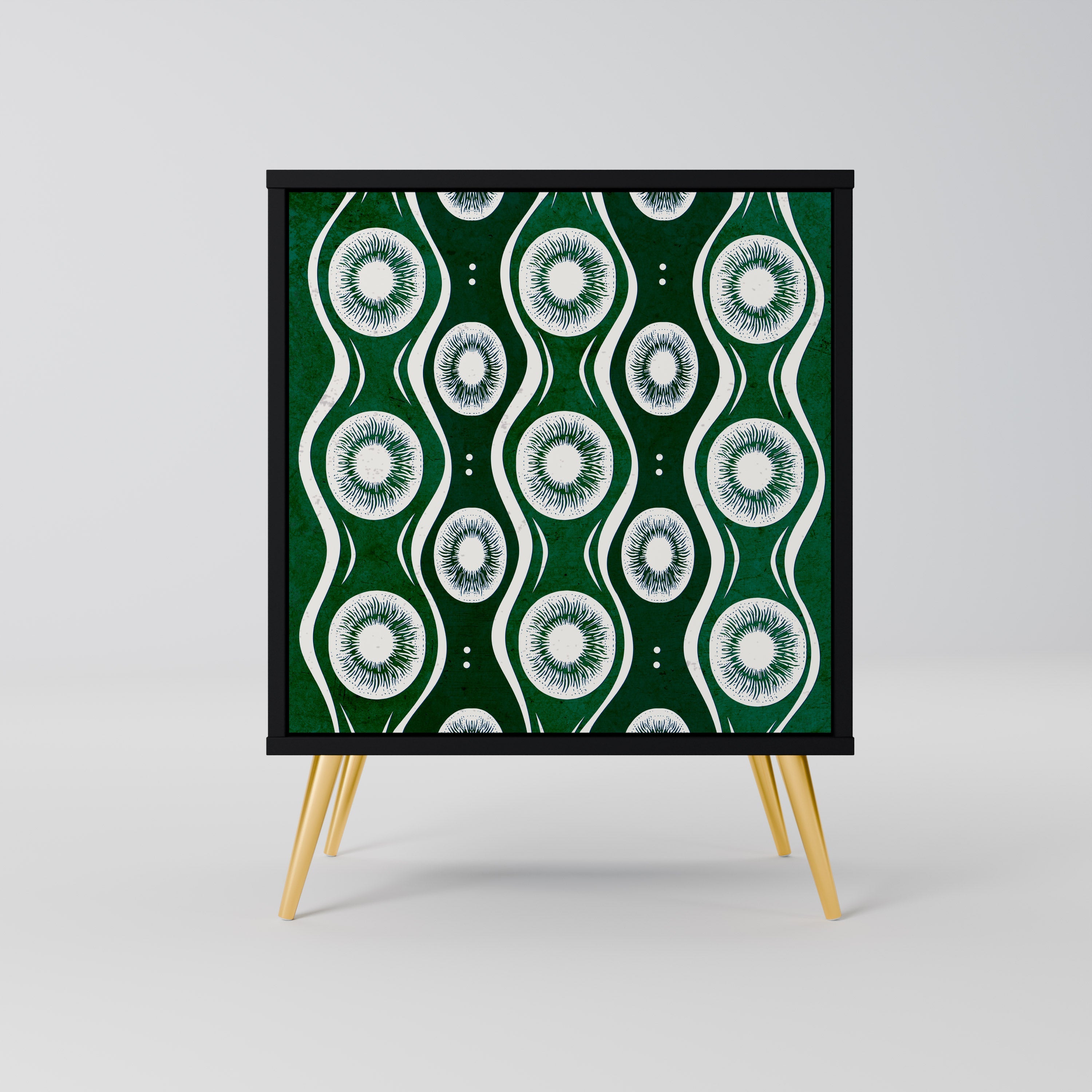 GREEN EYES Aparador de 1 Porta em Acabamento Preto