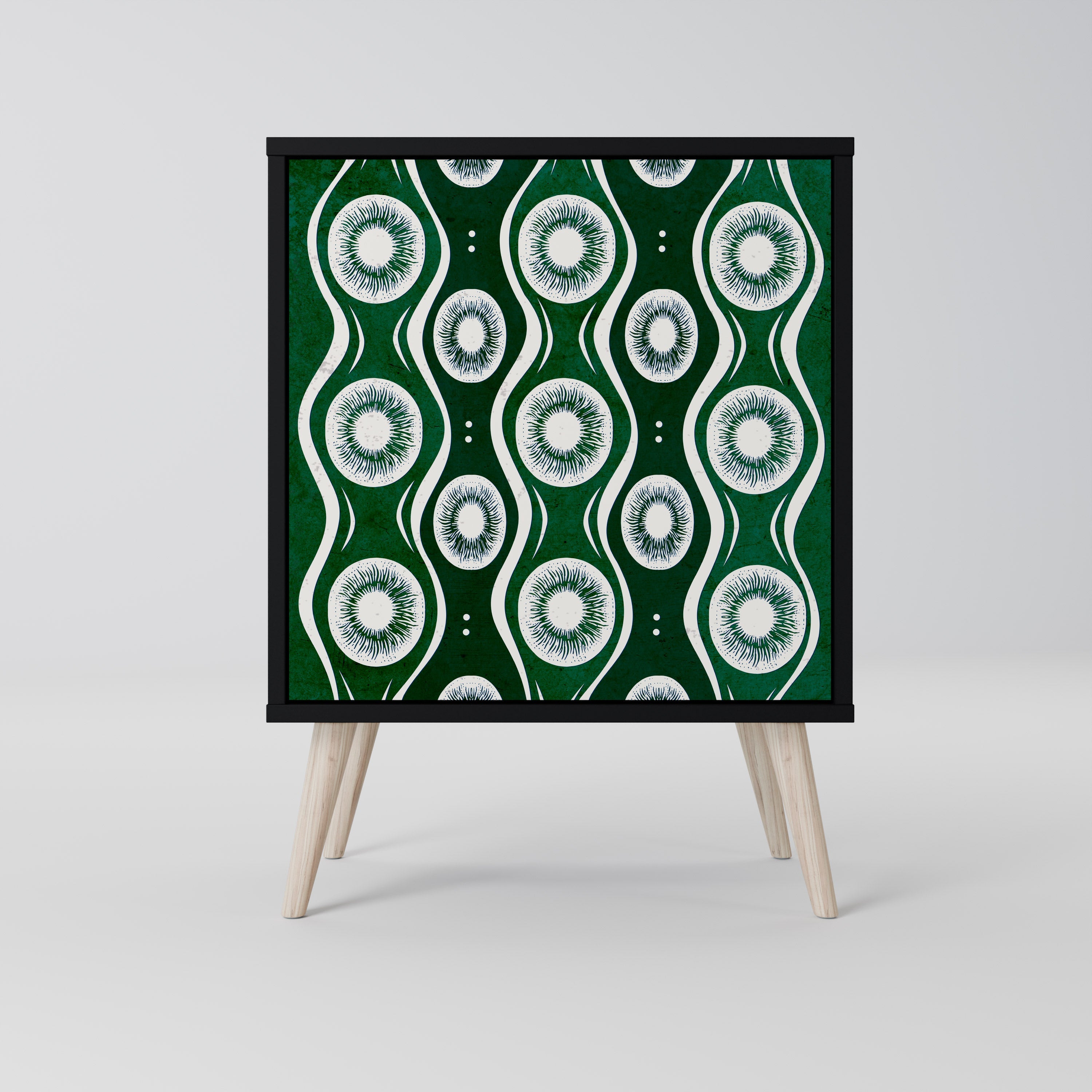 GREEN EYES Aparador de 1 Porta em Acabamento Preto