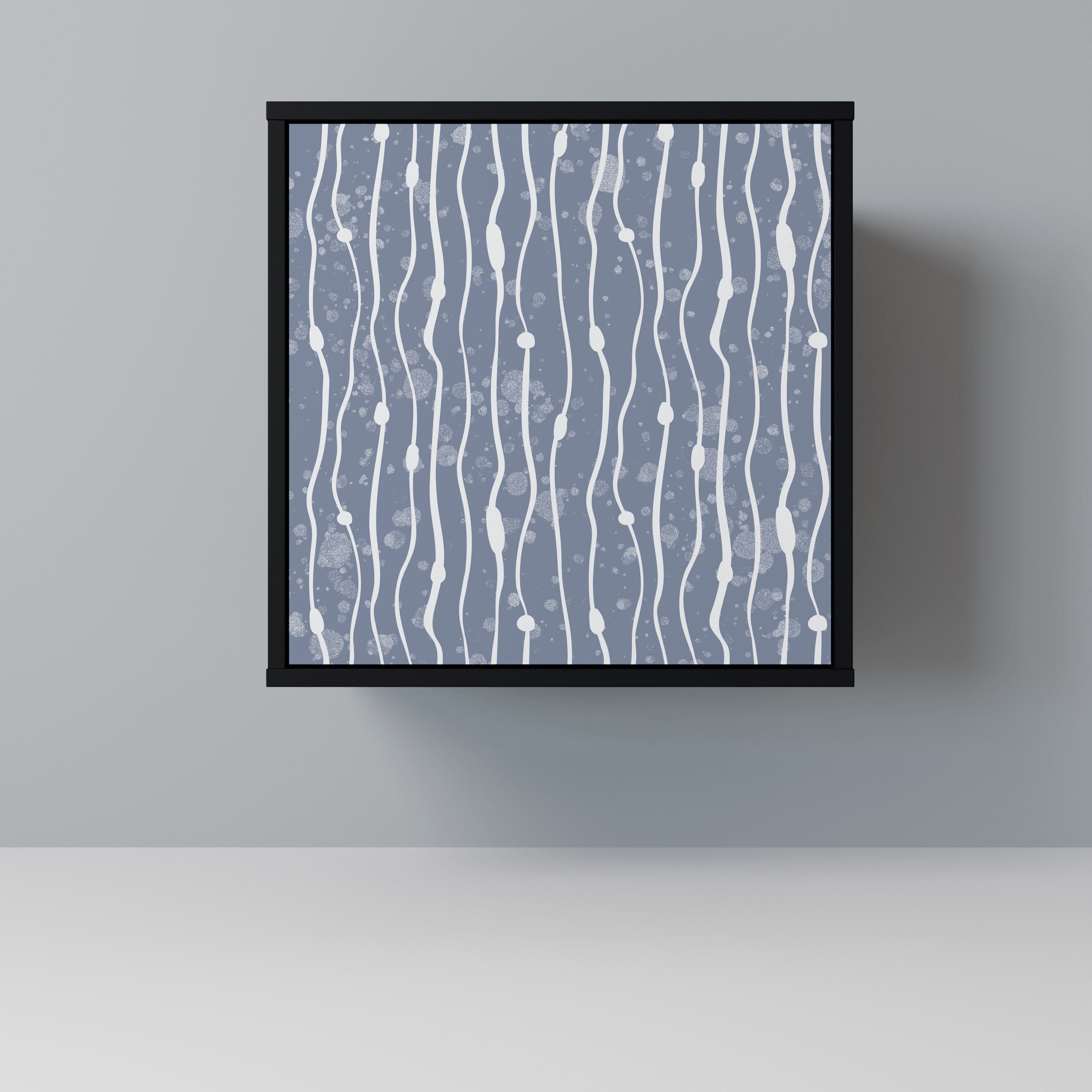 GRAPHITE RAIN Aparador de 1 Porta em Acabamento Preto