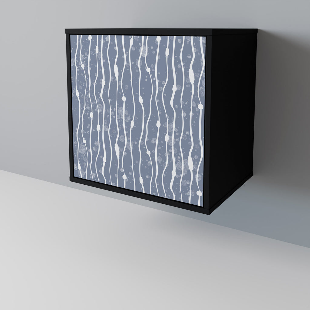 GRAPHITE RAIN 1-Door Sideboard in Black Finish