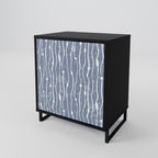 GRAPHITE RAIN 1-Door Sideboard in Black Finish