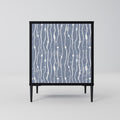 GRAPHITE RAIN 1-Door Sideboard in Black Finish
