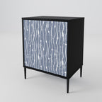 GRAPHITE RAIN 1-Door Sideboard in Black Finish