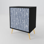 GRAPHITE RAIN 1-Door Sideboard in Black Finish