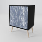 GRAPHITE RAIN 1-Door Sideboard in Black Finish