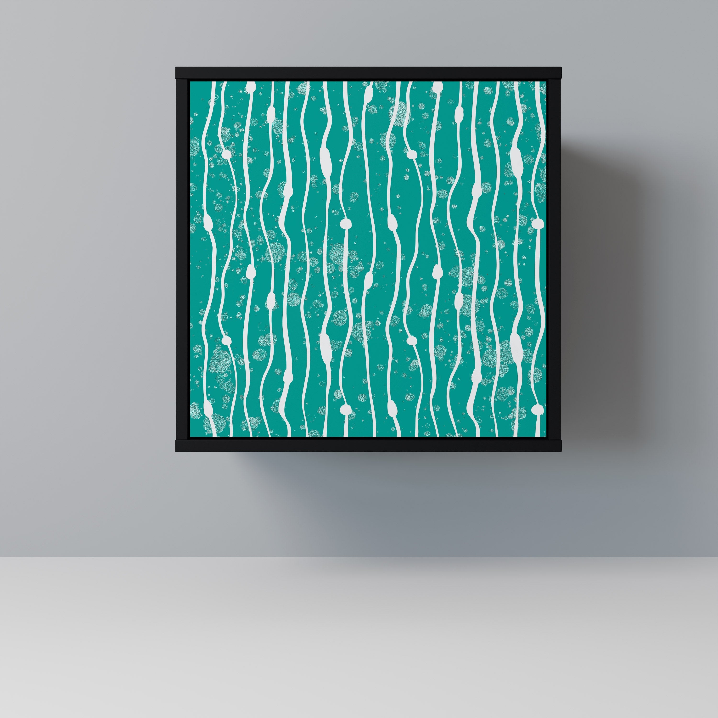 TURQUOISE RAIN Aparador de 1 Porta em Acabamento Preto