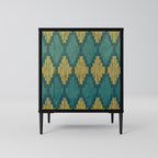 POLYGONS 1-Door Sideboard in Black Finish