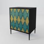 POLYGONS 1-Door Sideboard in Black Finish