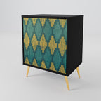 POLYGONS 1-Door Sideboard in Black Finish
