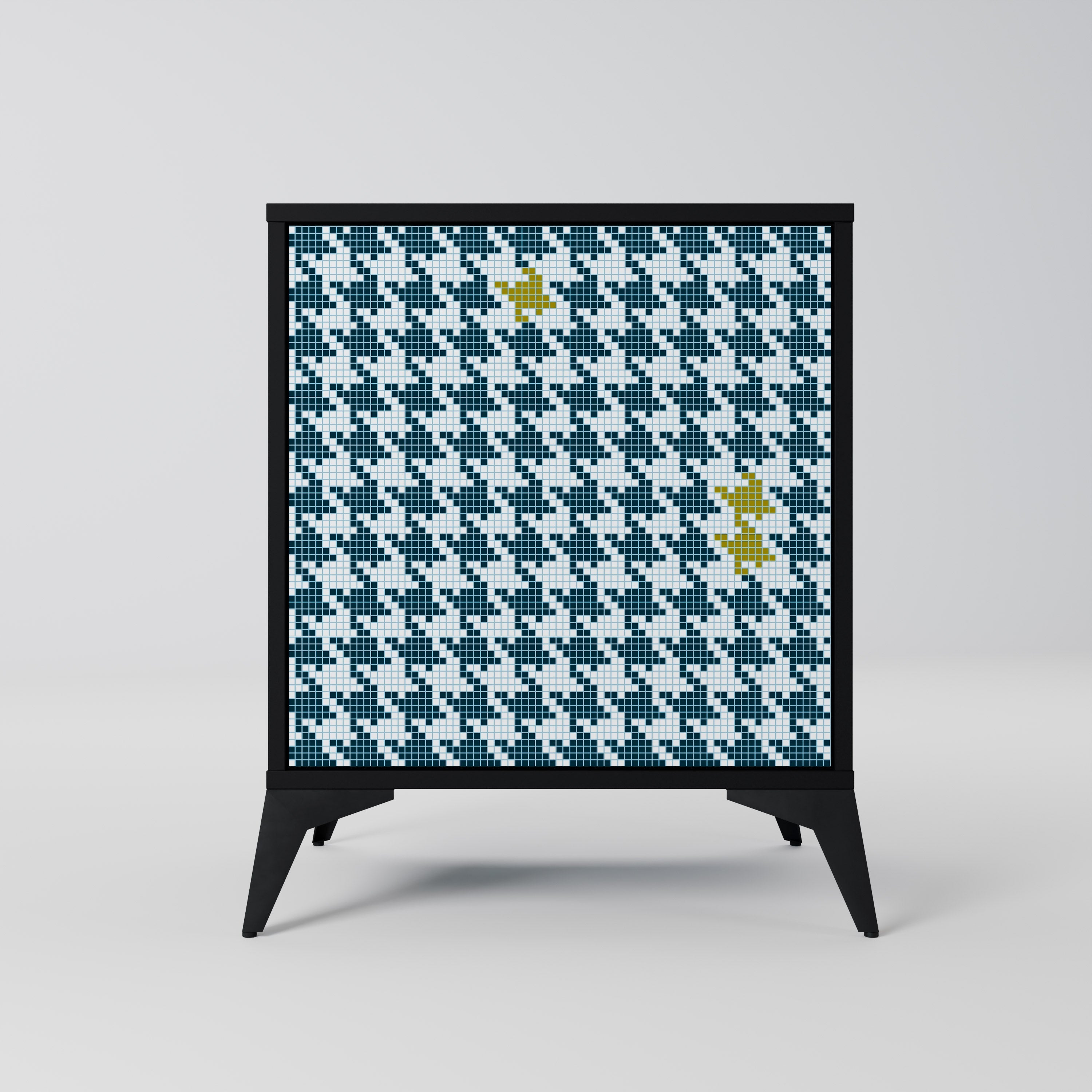 OUT OF CONTEXT Aparador de 1 Porta em Acabamento Preto