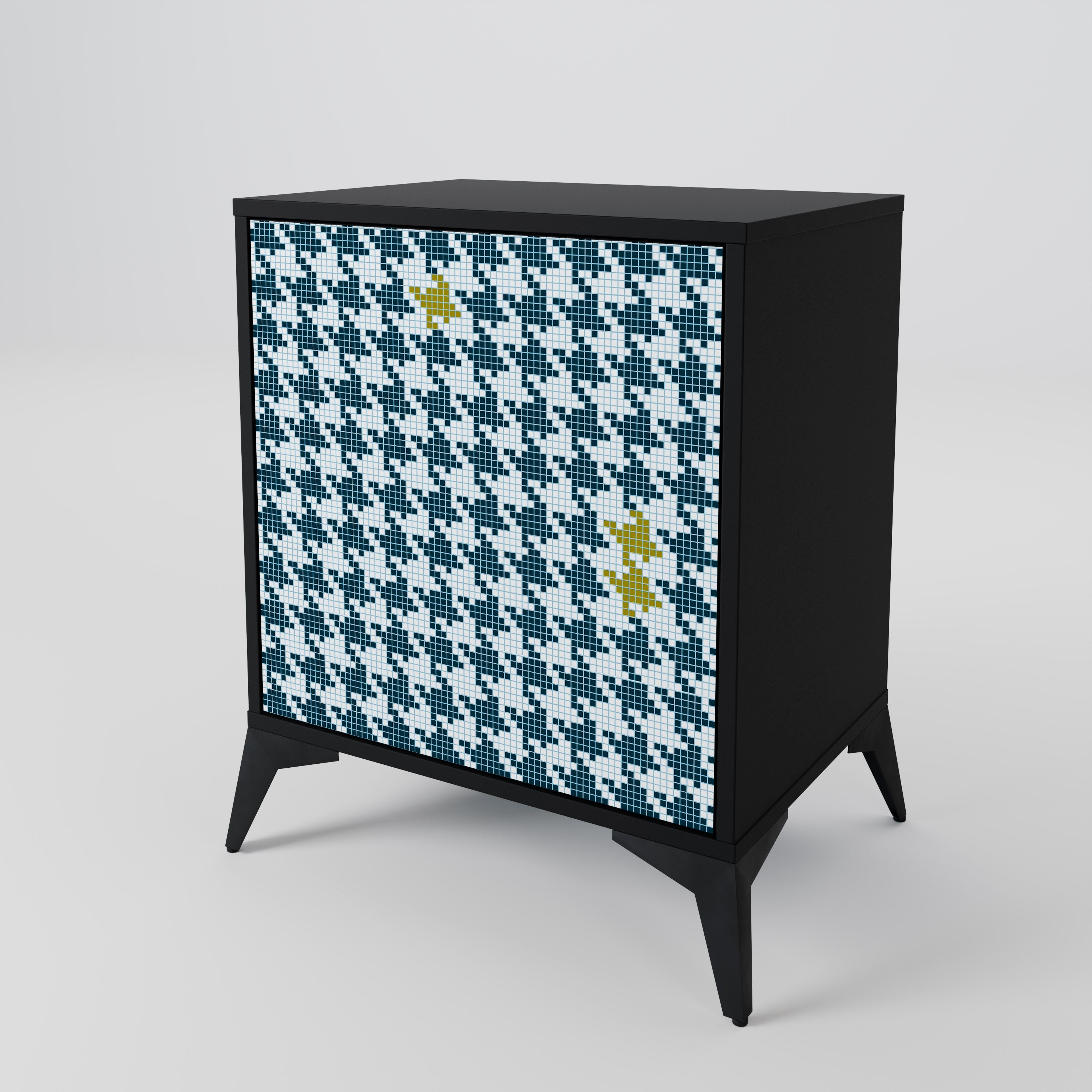 OUT OF CONTEXT Aparador de 1 Porta em Acabamento Preto